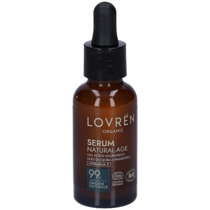 Lovr&eacute;n Siero Viso Natural-Age 30 ml &ndash; Acido Ialuronico, Jojoba e Vitamina E