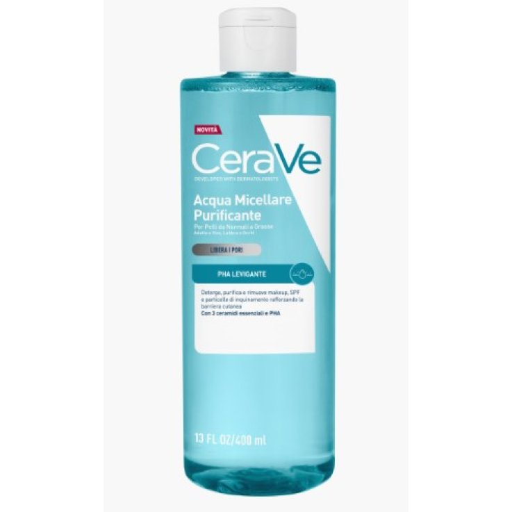 CeraVe Acqua Micellare Purificante  400ml -deterge, purifica e rimuove make-up, SPF e particelle di inquinamento
