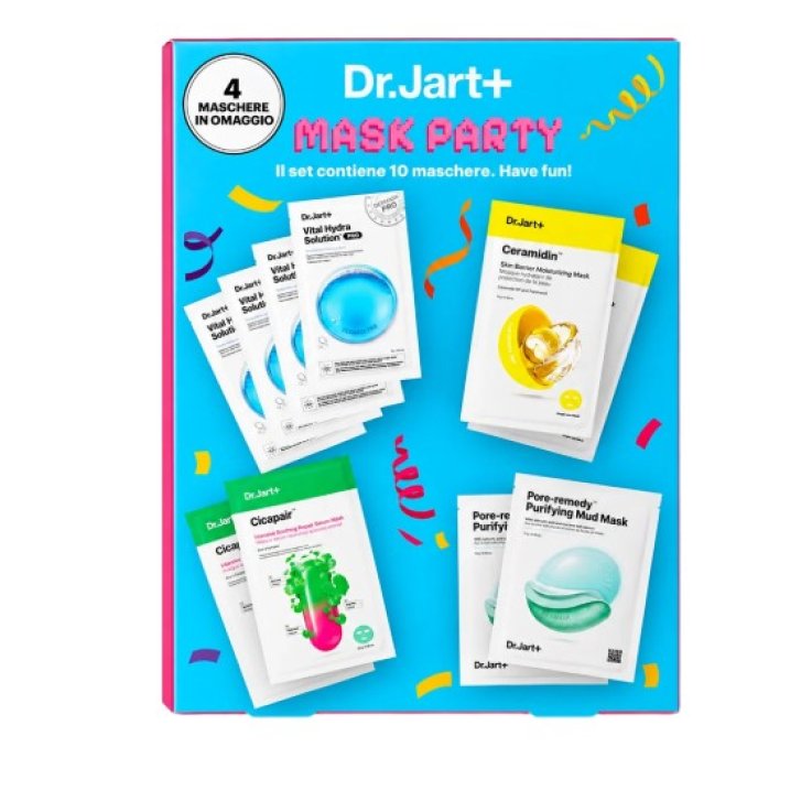 Dr.Jart+ Set 10 maschere viso idratanti, protettive, lenitive e purificanti