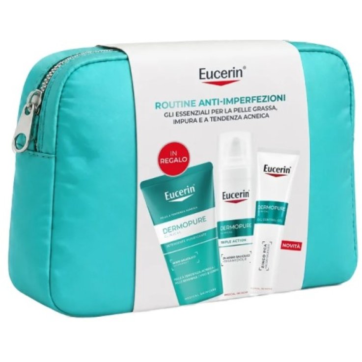 EUCERIN DERMOPURE ROUTINE PACK ACNE 1 CLINICAL GEL SEBONORMALIZZANTE 40 ML + 1 CLINICAL SIERO TRIPLA AZIONE 40 ML + 1 DETERGENTE PURIFICANTE 75 ML