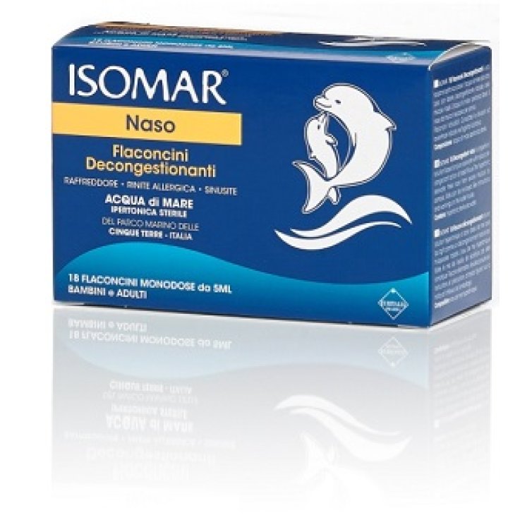 ISOMAR SOLUZIONE IPERTONICA ACQUA MARE 18 FLACONCINI MONODOSE 5 ML