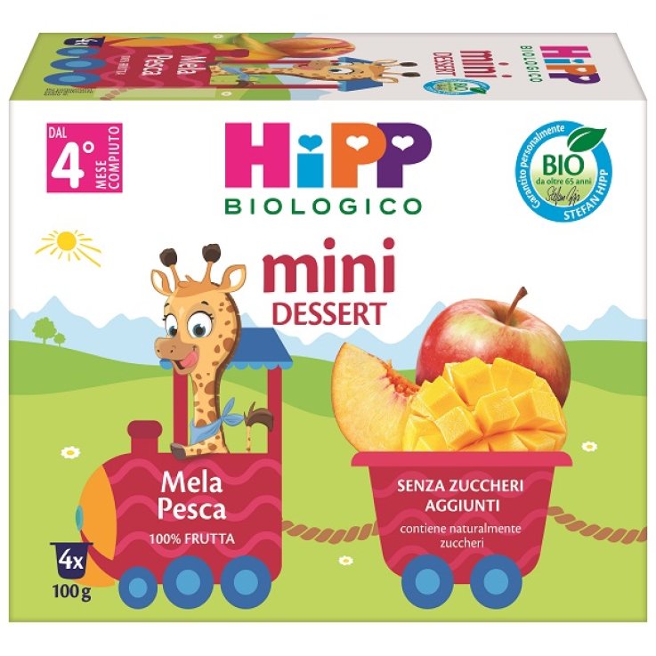 HIPP Bio Mer.Mela/Pesca 4x100g