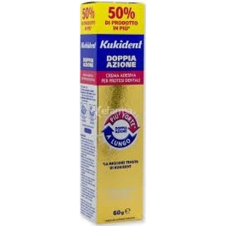 KUKIDENT PLUS DOPPIA AZIONE CREMA ADESIVA PER PROTESI DENTARIE 60 G