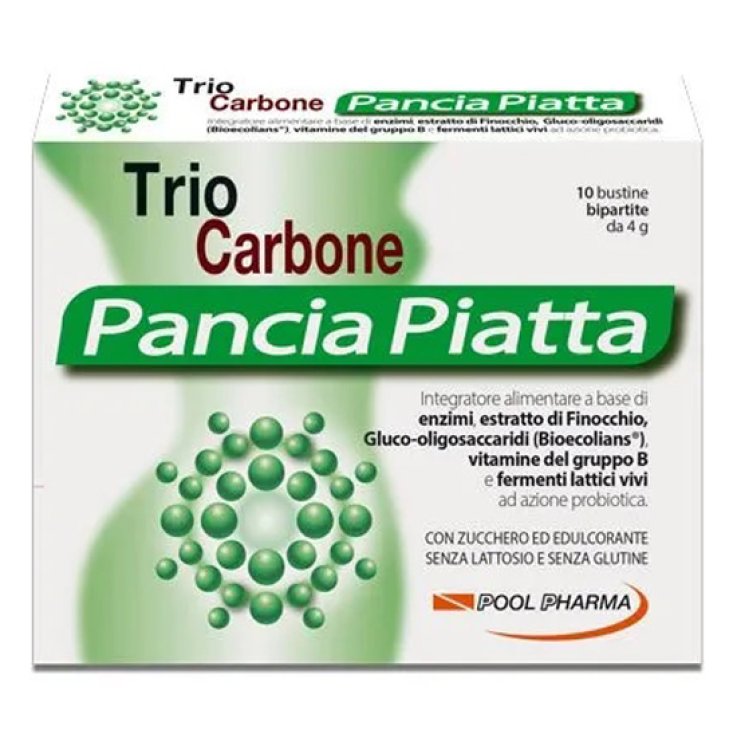 TRIOCARBONE PANCIA PIATTA 10 BUSTINE BIPARTITE 4 G
