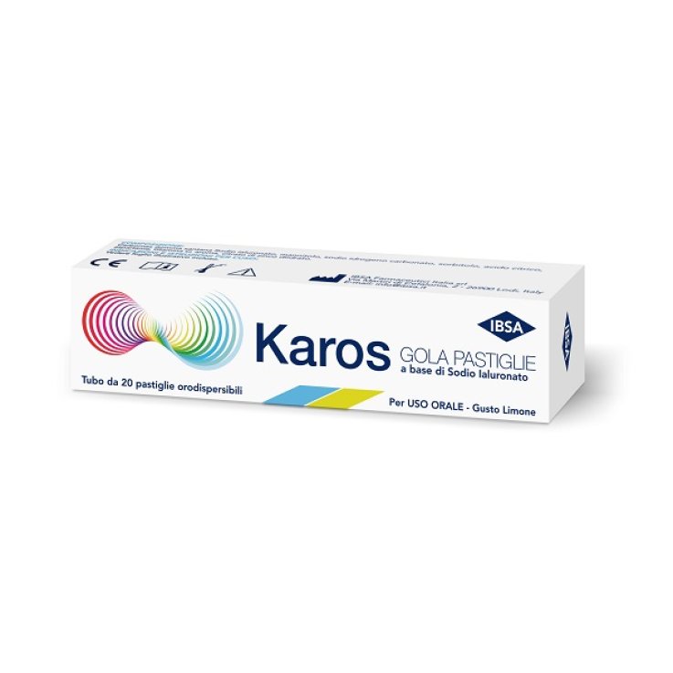 KAROS GOLA PASTIGLIE 20 PASTIGLIE ORODISPERSIBILI GUSTO LIMONE
