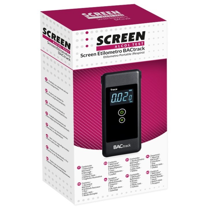 SCREEN ALCOL TEST SCREEN ETILOMETRO BACTRACK