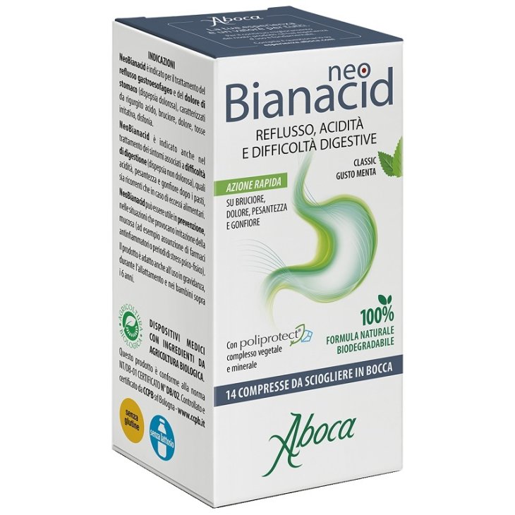 NEOBIANACID 45 COMPRESSE MASTICABILI - Per Acidit&agrave;, Reflusso e Bruciore di Stomaco