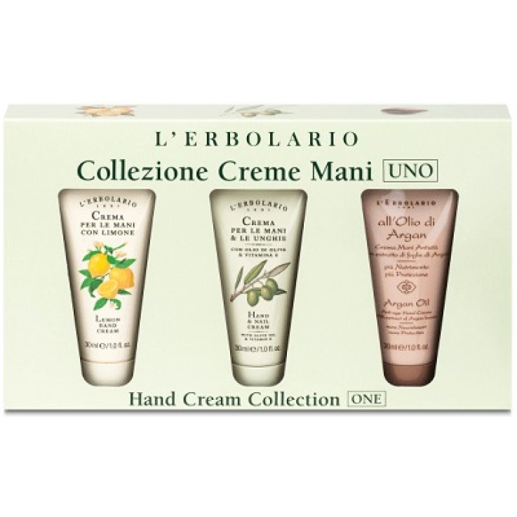 CREME MANI UNO COLLEZIONE CON CREMA MANI LIMONE 30 ML + CREMA MANI E UNGHIE OLIO D'OLIVA 30 ML + ALL'OLIO DI ARGAN CREMAMANI 30 ML