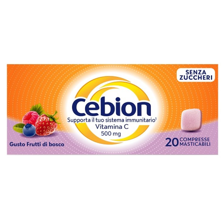 CEBION MASTICABILE SENZA ZUCCHERO VITAMINA C 500 MG 20 COMPRESSE