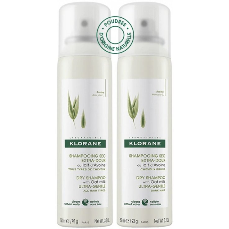 KLORANE DUO SHAMPOO SECCO ALL'AVENA L19 150 ML X 2 PEZZI