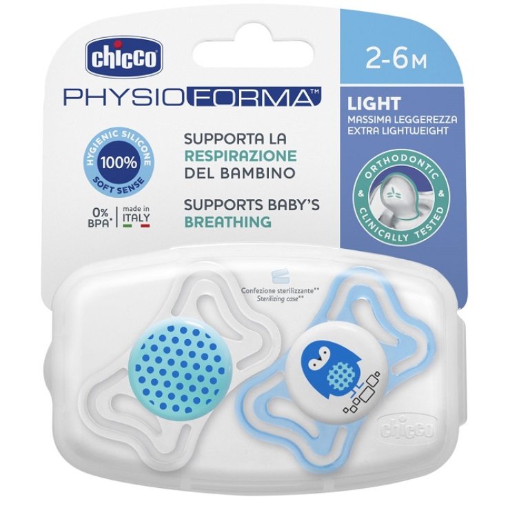 CHICCO SUCCHIETTO LIGHT BOY SILICONE 2-6 MESI 2 PEZZI CHICCO SUCCHIETTO LIGHT BOY SILICONE 2-6 MESI 2 PEZZI