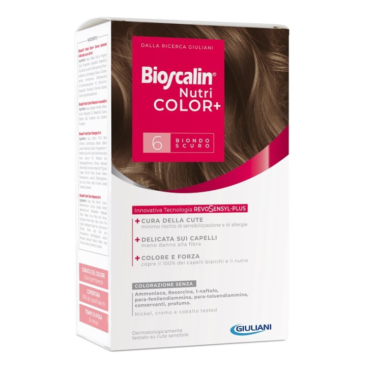 BIOSCALIN NUTRICOLOR PLUS 6 BIONDO SCURO CREMA COLORANTE 40ML + RIVELATORE CREMA 60 ML + SHAMPOO 12 ML + TRATTAMENTO FINALE BALSAMO 12 ML BIOSCALIN NUTRICOLOR PLUS 6 BIONDO SCURO CREMA COLORANTE 40ML + RIVELATORE CREMA 60 ML + SHAMPOO 12 ML + TRATTAMENTO FINALE BALSAMO 12 ML