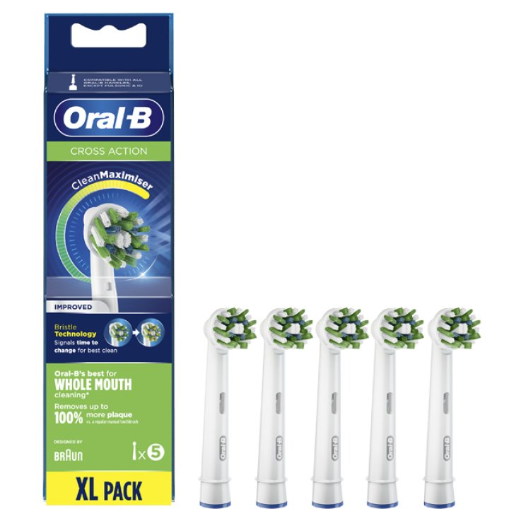 ORALB CROSS ACTION EB50 TESTINE PER SPAZZOLINO ELETTRICO 5 PEZZI ORALB CROSS ACTION EB50 TESTINE PER SPAZZOLINO ELETTRICO 5 PEZZI