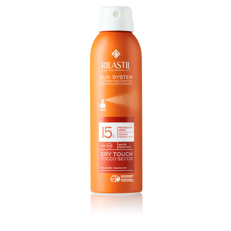 RILASTIL SUN SYSTEM DRY DRY TOUCH SPF 15 PROTEZIONE MEDIA WATER RESISTANT 200 ML RILASTIL SUN SYSTEM DRY DRY TOUCH SPF 15 PROTEZIONE MEDIA WATER RESISTANT 200 ML