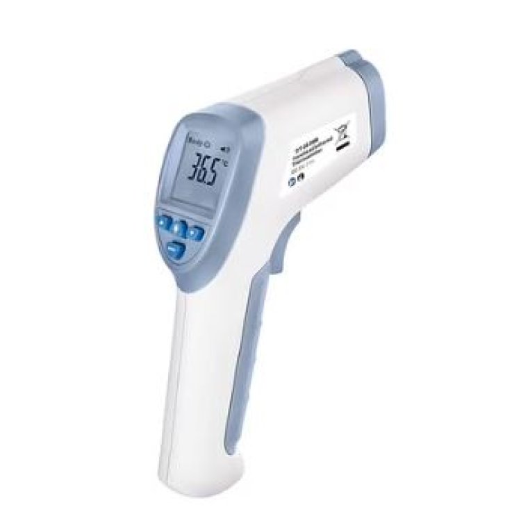 TERMOMETRO FRONTALE A INFRAROSSI RANGE TEMPERATURA CORPOREA32-43 GRADI DISTANZA MISURAZIONE 1-3 CM