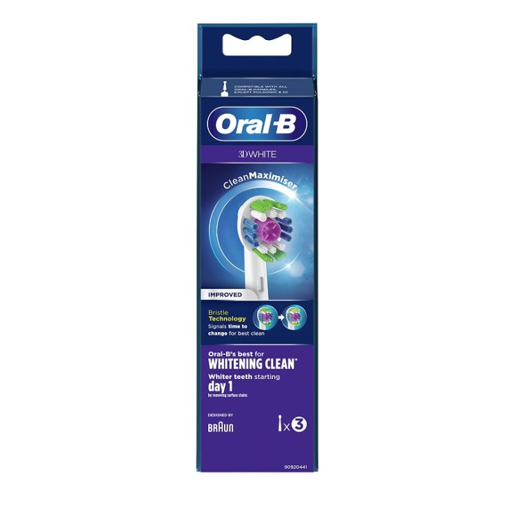 ORALB 3DWHITE EB18 TESTINA PER SPAZZOLINO ELETTRICO 3 PEZZI ORALB 3DWHITE EB18 TESTINA PER SPAZZOLINO ELETTRICO 3 PEZZI