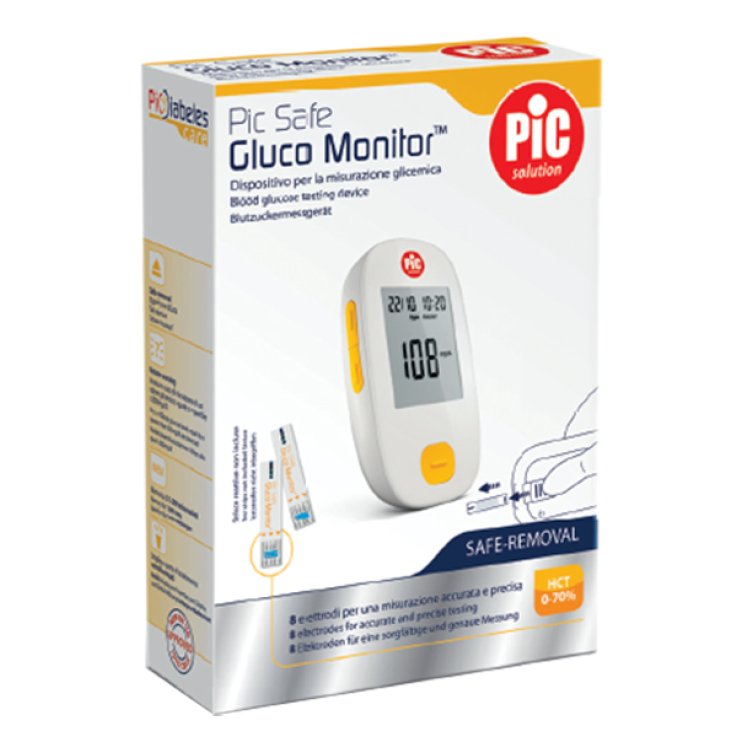 GLUCOMETRO CON MONITOR PIC GLUCO SAFE 1 PEZZO