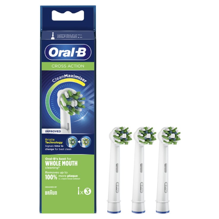 ORALB CROSS ACTION EB50 TESTINE PER SPAZZOLINO ELETTRICO 3 PEZZI ORALB CROSS ACTION EB50 TESTINE PER SPAZZOLINO ELETTRICO 3 PEZZI
