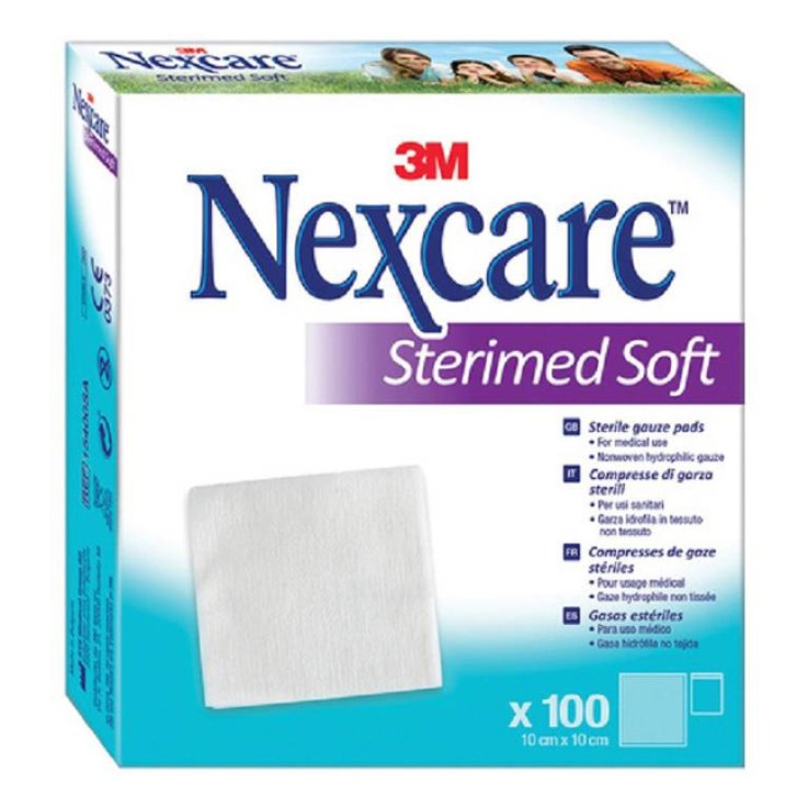 GARZA COMPRESSA STERIMED SOFT IN TESSUTO NON TESSUTO STERILE10X10CM 100 PEZZI MULTILINGUAL