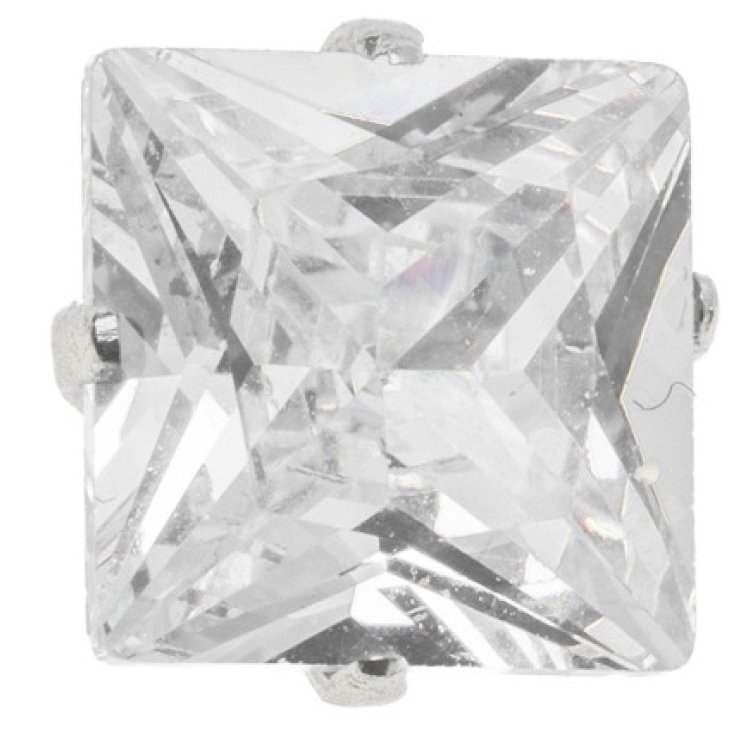 ORECCHINO ZIRCONE QUAD BIANCO 6