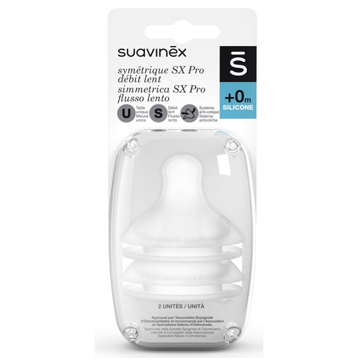 SUAVINEX SX PRO TETTARELLA IN SILICONE FISIOLOGICA PER BIBERON S 2 PEZZI