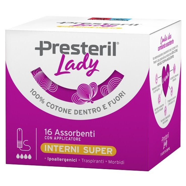 LADY PRESTERIL  ASSORBENTE INTERNO COMPACT SUPER PLUS 16 PEZZI