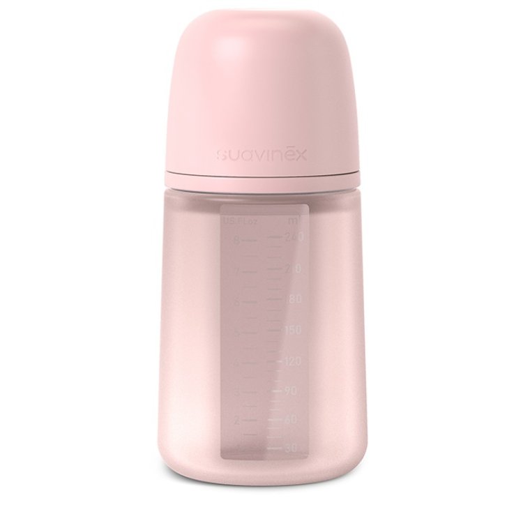 SUAVINEX COLOR ESSENCE BIBERON SILICONE DA 240ML ACQUA DI ROSA