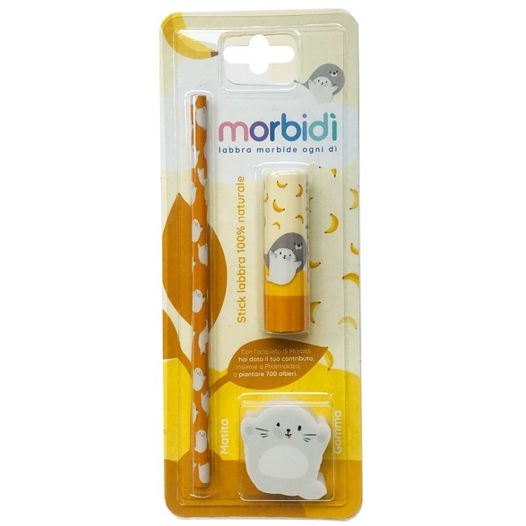 MORBIDI' KIT DISEGNO BANANA STICK LABBRA + MATITA + GOMMA DACANCELLARE