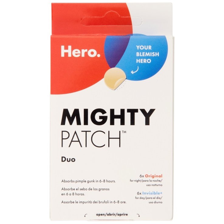 CEROTTO IDROCOLLOIDALE ANTIACNE HERO MIGHTY PATCH DUO ORIGINAL 6 PEZZI + INVISIBLE 6 PEZZI
