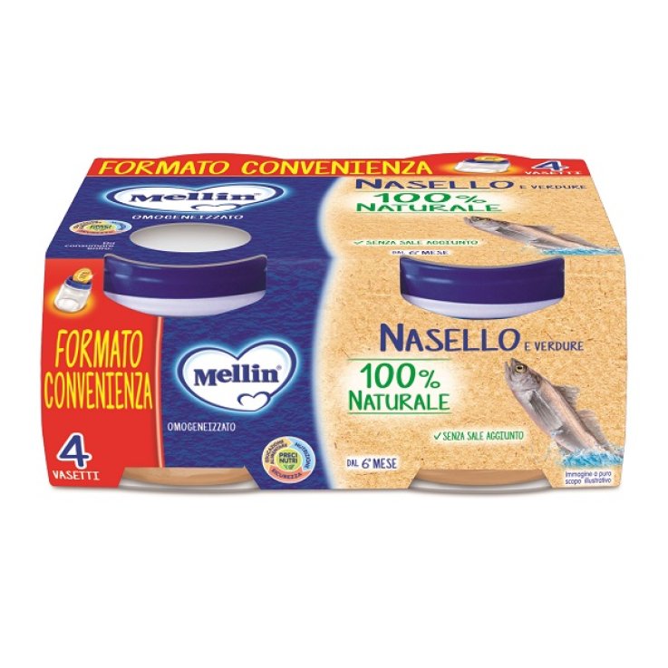 MELLIN OMOGENEIZZATO NASELLO 4X80 G