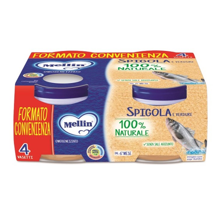 MELLIN OMOGENEIZZATO DI SPIGOLA E VERDURE 4 X 80 G
