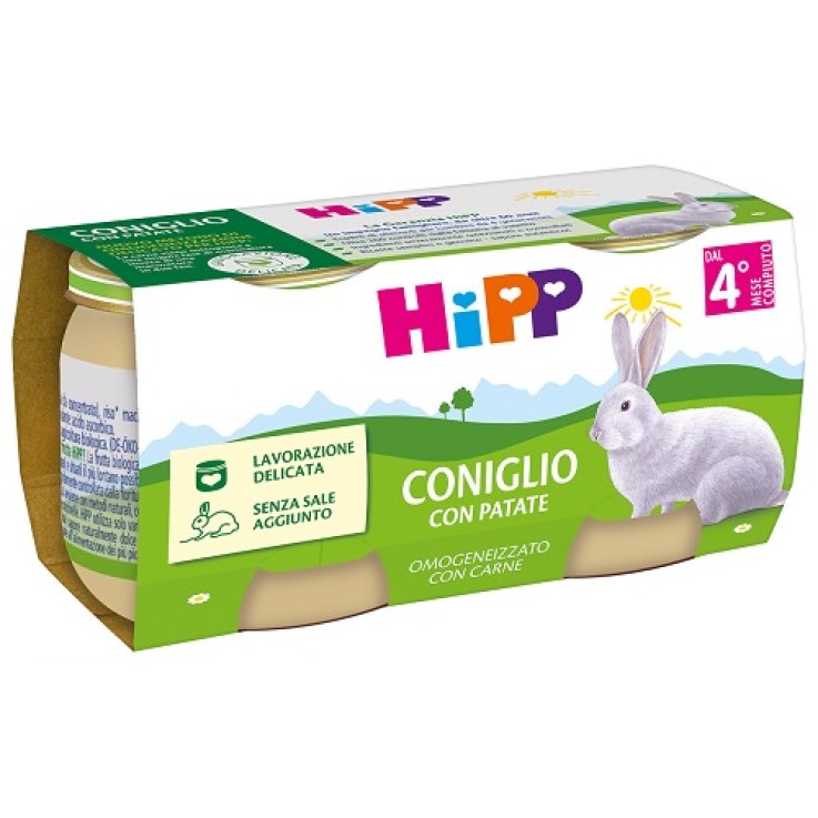 OMO HIPP Coniglio+Pat.2x80g