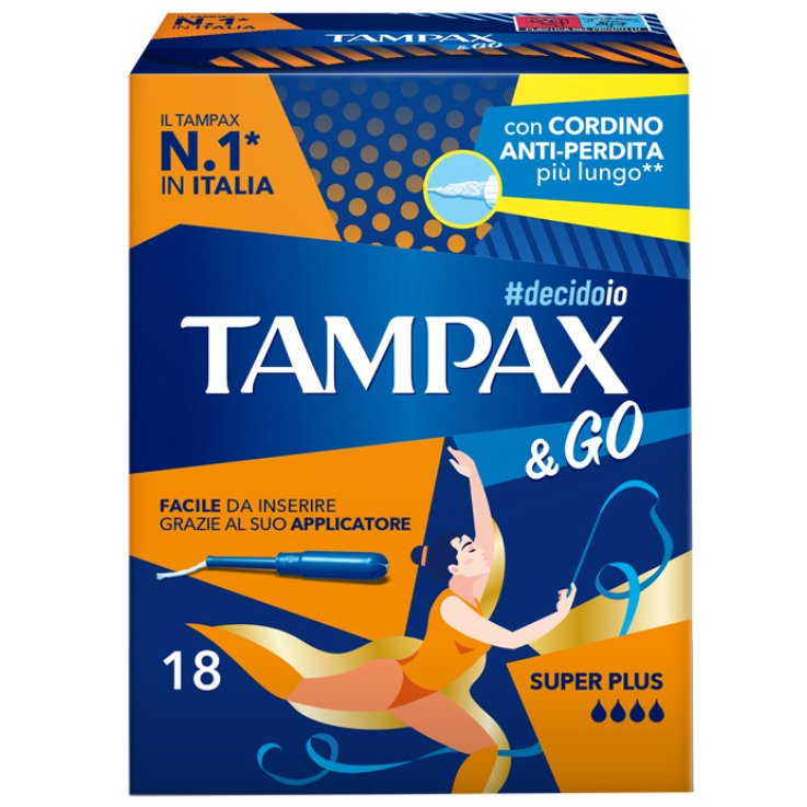 TAMPAX&GO Super Plus 18pz TAMPAX&GO Super Plus 18pz