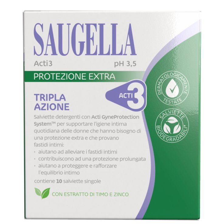 SAUGELLA ACTI3 10 Salviettine SAUGELLA ACTI3 10 Salviettine