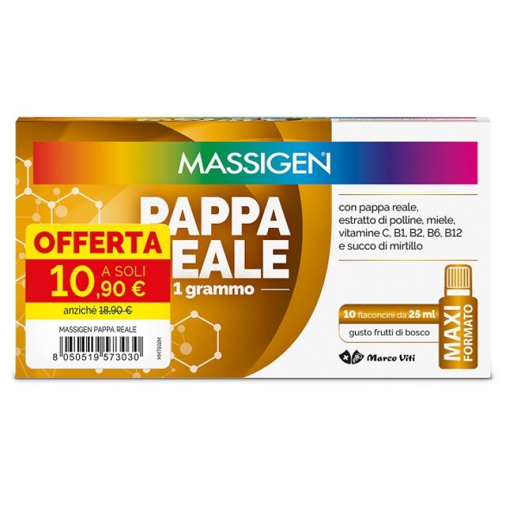 MASSIGEN PAPPA REALE 10 FLACONCINI DA 25 ML 10,90 E