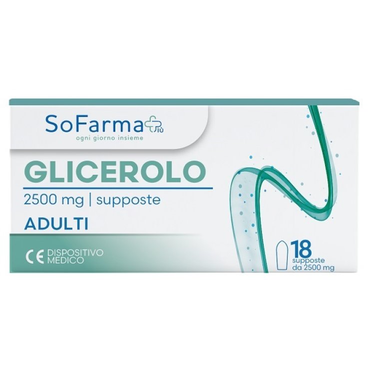 GLICEROLO SUPPOSTE ADULTI 2250 MG 18 PEZZI SOFARMAPIU'
