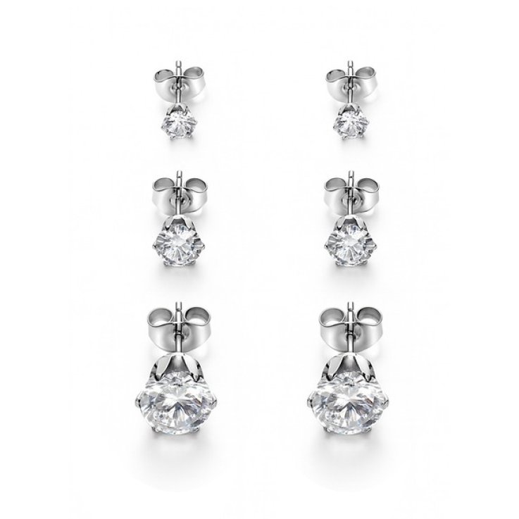 MYLOVLY GIOIELLI MUST HAVE ORECCHINO TRIS PUNTI LUCE ARGENTO