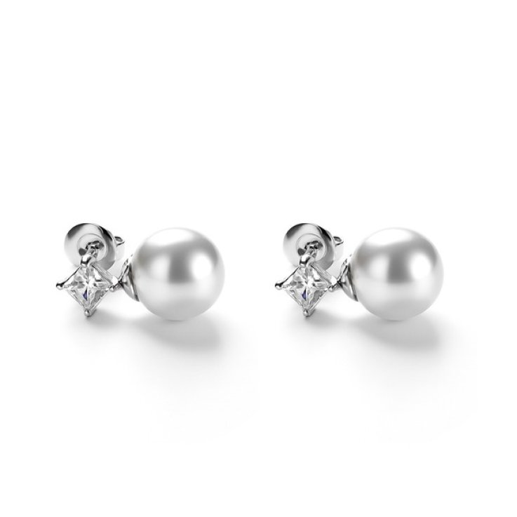 MYLOVLY GIOIELLI MUST HAVE ORECCHINO PERLA PUNTO LUCE ARGENTO