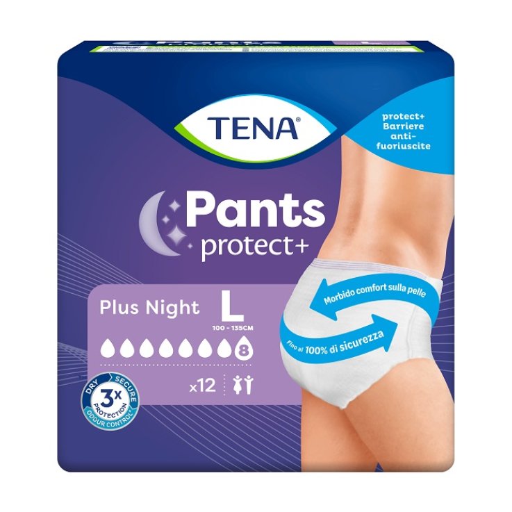 PANNOLONE A MUTANDINA TENA PANTS PLUS NIGHT LARGE 12 PEZZI