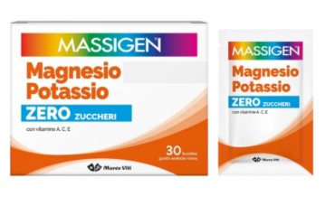 MASSIGEN MAGNESIO POTASSIO SENZA ZUCCHERO 30 BUSTINE EDIZIONE SPECIALE 2025 - Farmapanda Srl