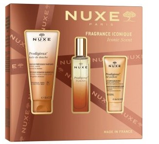 NUXE COFFRET PRODIGIEUZ PARFUM 2025 1 PRODIGIEUX LE PARFUM 30 ML + 1 PRODIGIEUX PRECIOUS SCENTED SHOWER GEL 100 ML + 1 PRODIGIEUX BEAUTIFYING SCENTED BODY LOTION 30 ML - Farmapanda Srl