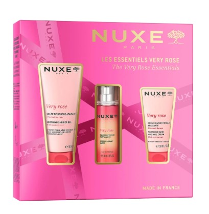 NUXE COFFRET VERY ROSE 2025 1 SOFTENING SHOWER GEL 100 ML + 1 ROSE FRAGRANT WATER 30 ML + 1 HAND AND NAIL CREAM 50 ML - Farmapanda Srl