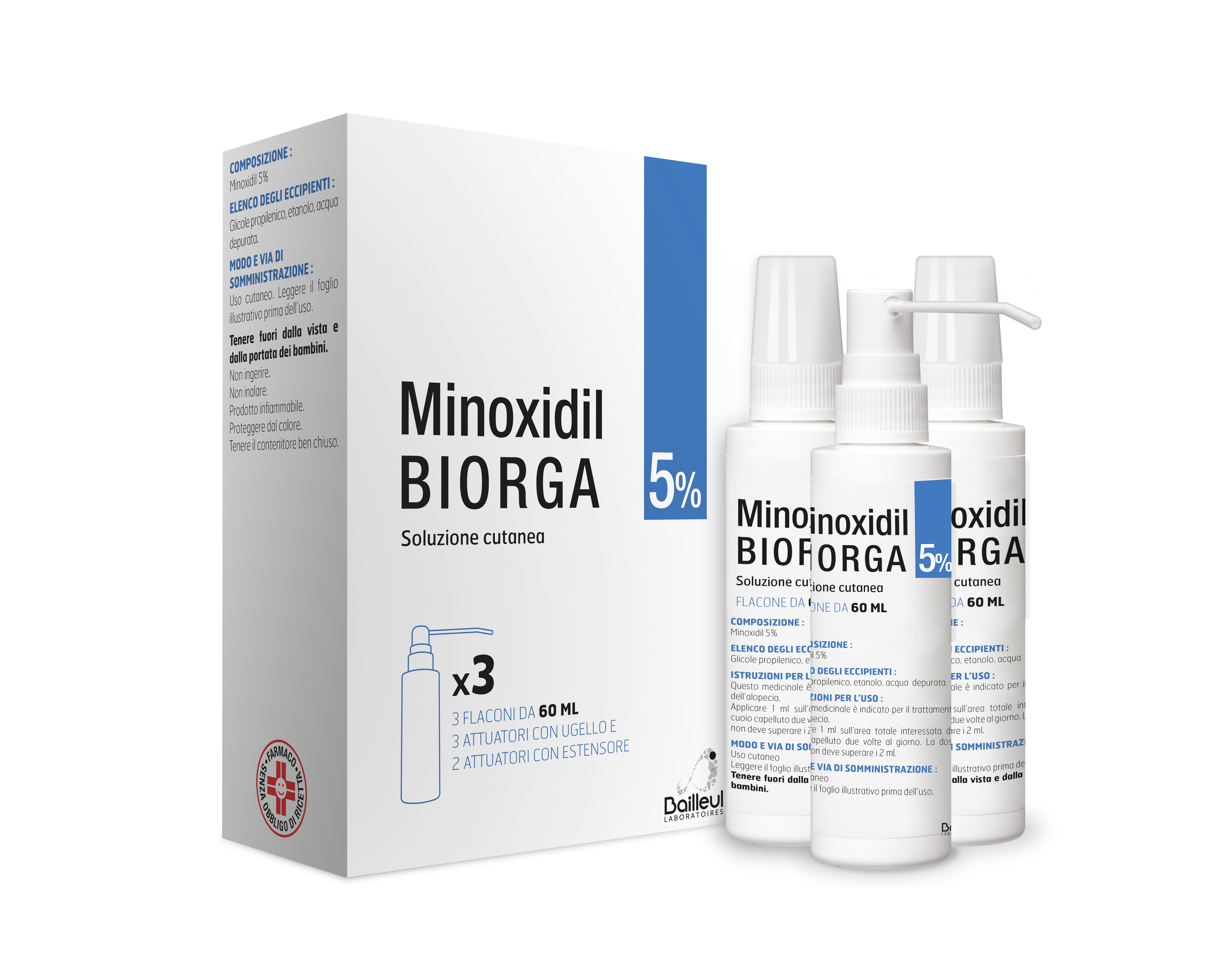 MINOXIDIL BIORGA*SOL CUT 3FL5% - Farmapanda Srl