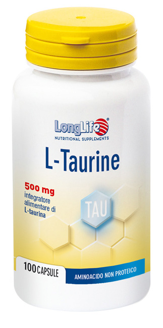LONGLIFE L-TAURINE 500 MG 100 CAPSULE DI GELATINA DA 6,2 G - Farmapanda Srl
