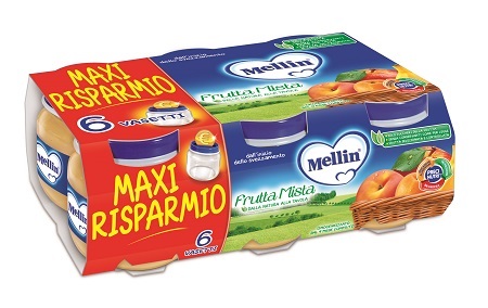 MELLIN OMOGENEIZZATO FRUTTA MISTA 100 G 6 PEZZI - Farmapanda Srl