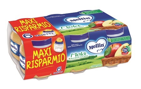 MELLIN OMOGENEIZZATO MELA 100 G 6 PEZZI - Farmapanda Srl