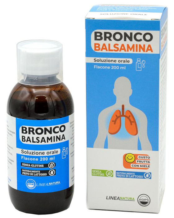 BRONCOBALSAMINA SOLUZIONE ORALE 200 ML GUSTO FRUTTA CON MIELE - Farmapanda Srl