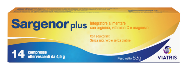 SARGENOR PLUS 14 COMPRESSE EFFERVESCENTI DA 4,5 G - Farmapanda Srl