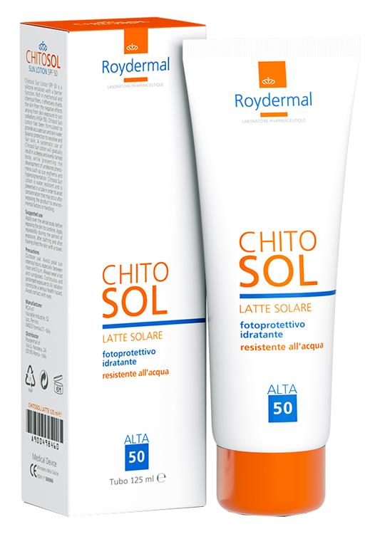 CHITOSOL LATTE SOLARE SPF50 125 ML - Farmapanda Srl