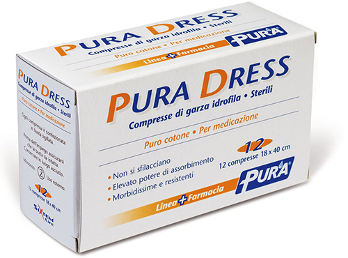 GARZA IDROFILA PURA DRESS 18X40CM 12 PEZZI - Farmapanda Srl